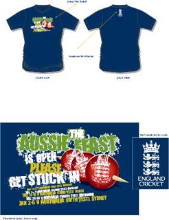 England Cricket THE AUSSIE FEAST T-Shirt 